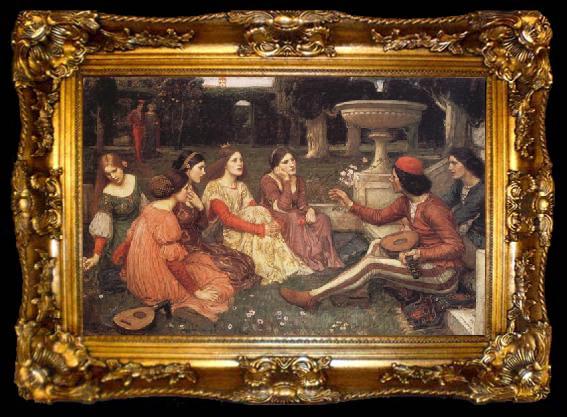 framed  John William Waterhouse A  Tale from the Decameron, ta009-2